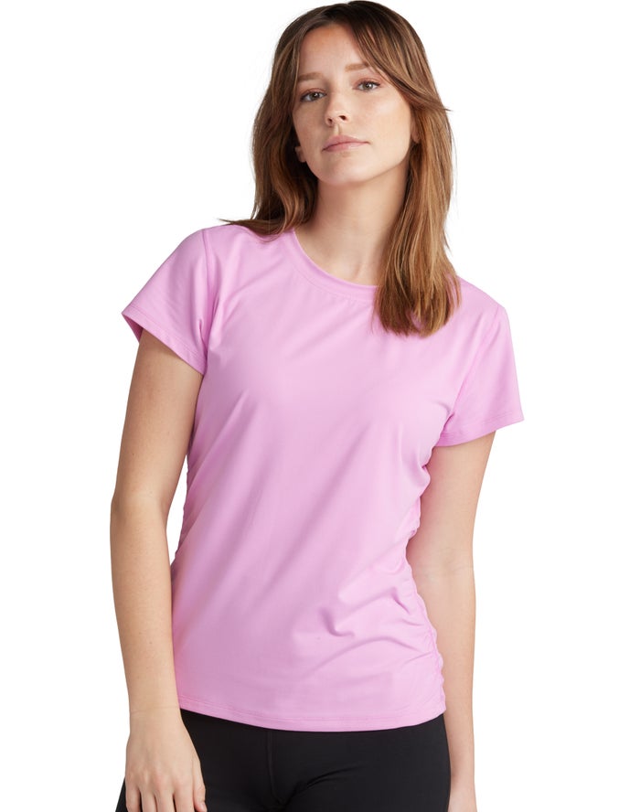 Camiseta Champion Mujer - Soft Touch Ruched Side ( Rosas ) 2673495-YB